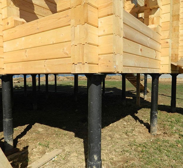 Винтовой фундамент под дом из бруса в Борисоглебске